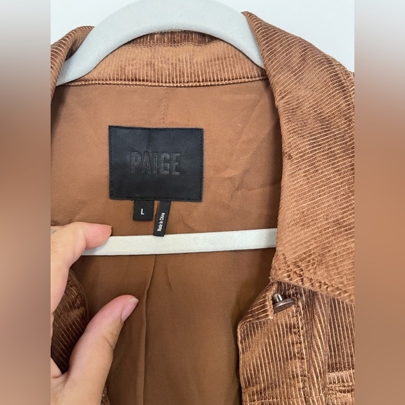 Paige Brown Corduroy Chore Jacket large coat - Picture 5 of 8